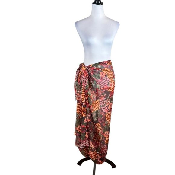 Sofia by Sofia Vergara Elegant Floral Swim Coverup Scarf, One Size, NWT - Picture 1 of 9
